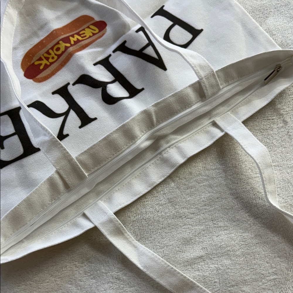 Parke NYC Pop Up Hot Dog Exclusive Canvas Zip Up Tote Bag - Picture 8 of 10
